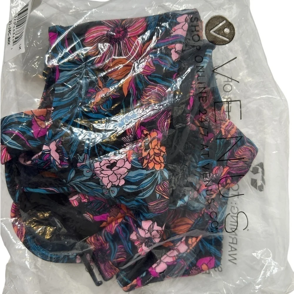 Venus Nova Mesh Underwire Top Hawaiian Hottie Black Floral Print Size 38B